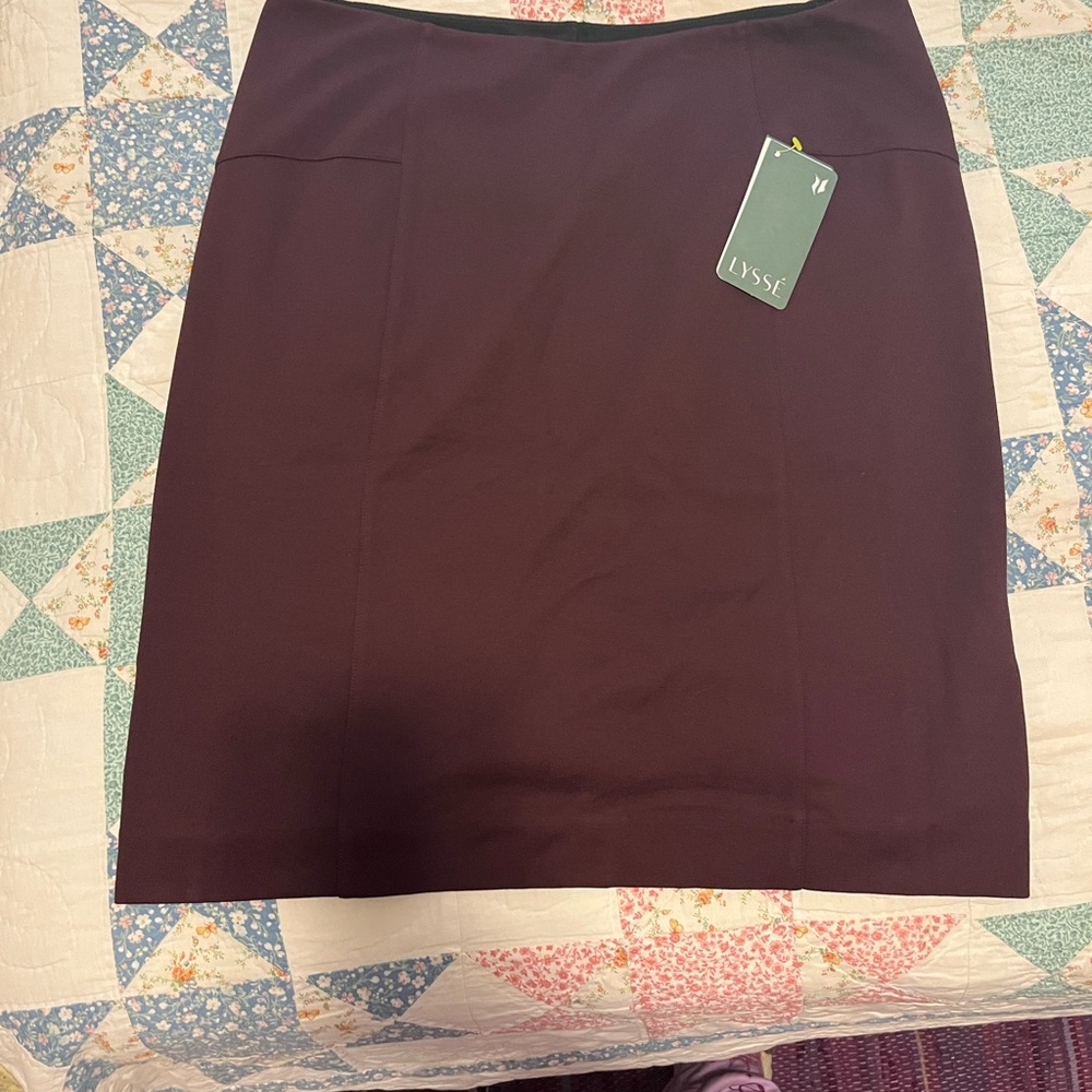 NWT Lysse Women's Dark Purple Pencil Skirt -XL